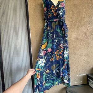 Signature by Sangria Floral Maxi Dress - Navy and Multicolor